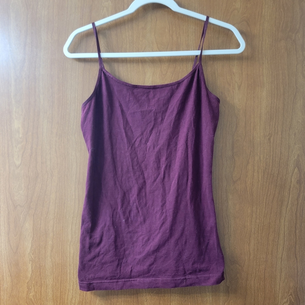 BOGO Arizona Jeans Co. Maroon Cami Tank Top Size Large - Picture 1 of 4